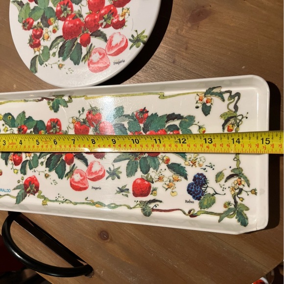 Smeraldo Strawberry Fruit Serving Tray & Plate Melamine Design Imports Italy - Picture 14 of 16
